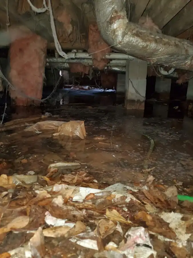 Crawl space flood assessment for Commercial Water Damage Restoration in Vine Grove