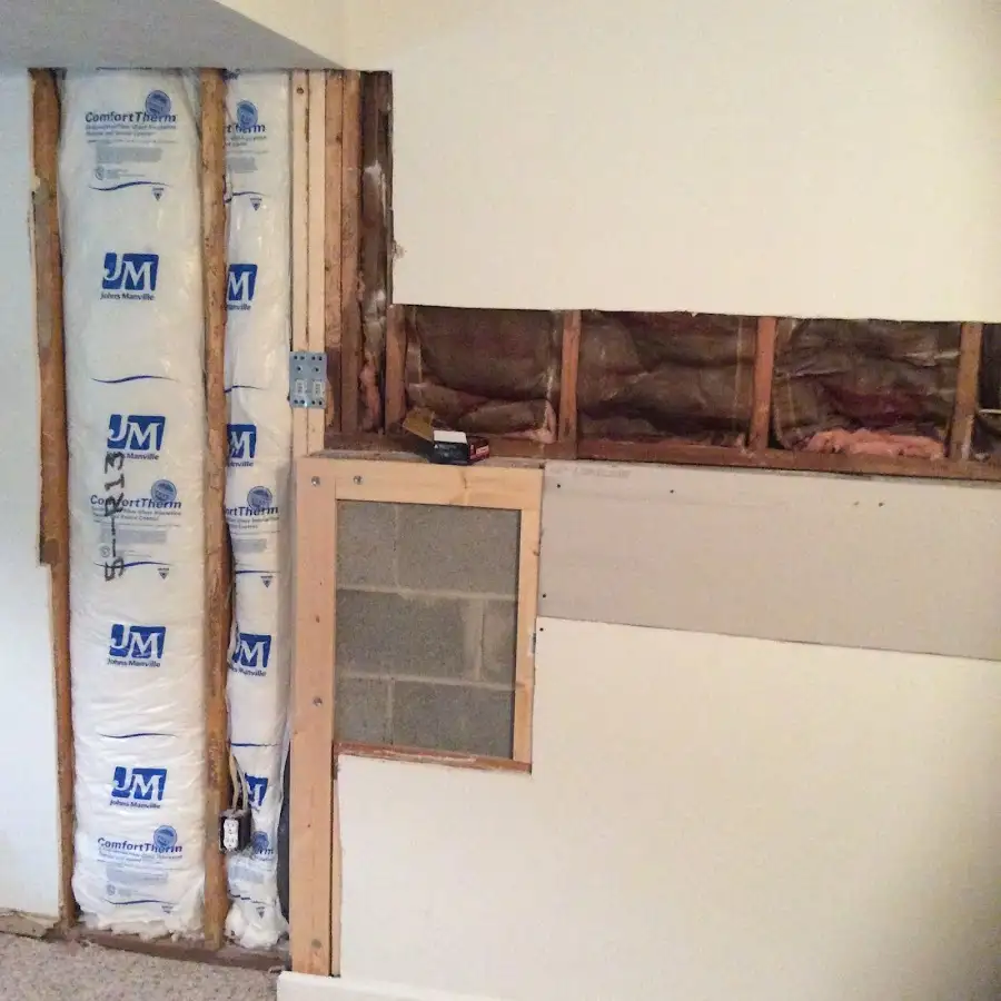 Wall insulation replacement during Contents Cleaning & Restoration in Vine Grove